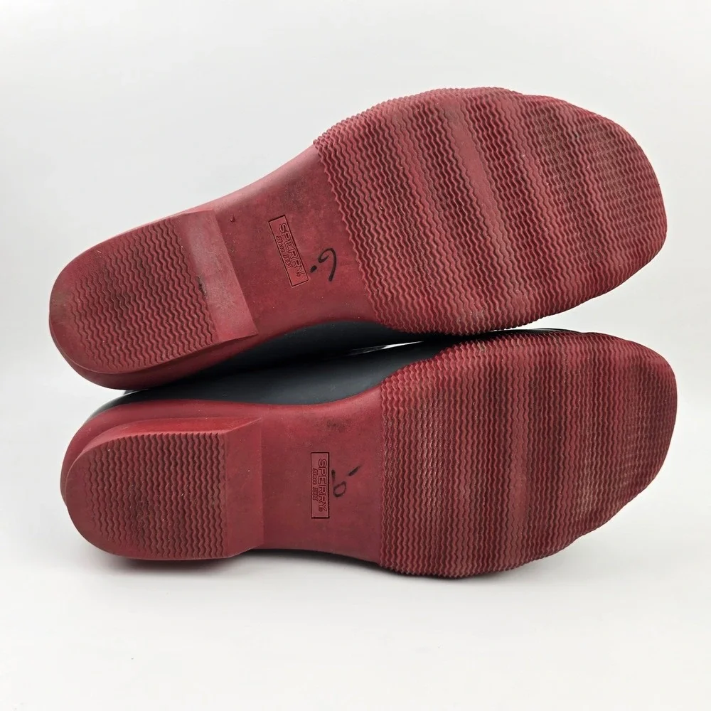 Sperry Saltwater‎ Duck Boots Womens 10 M Blue Red Wool Plaid Waterproof Rubber